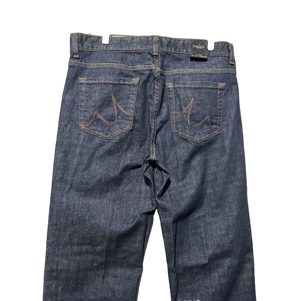Madison Jeans Womens 10 Dark Wash Denim Skinny Mid Rise Stretch Measures 33x33